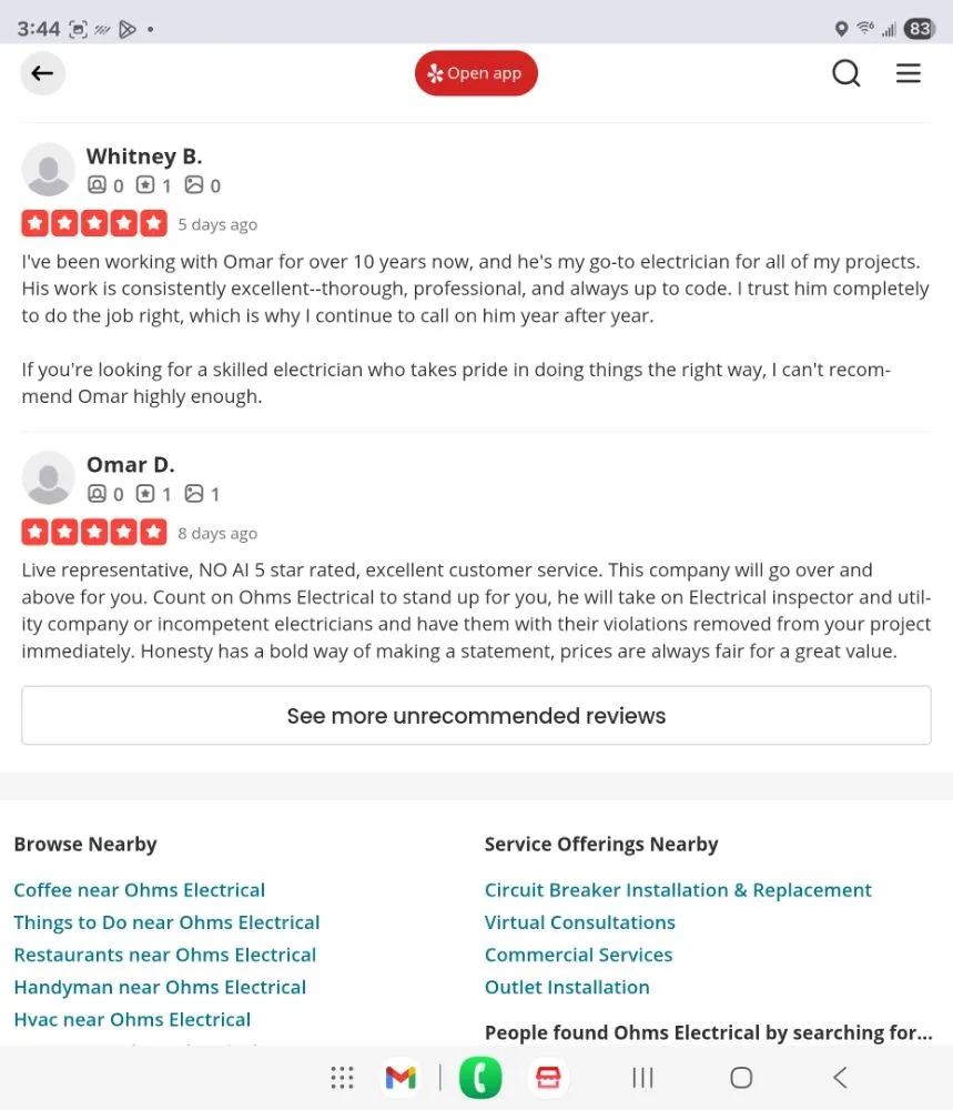 Slide of Ohms Electrical