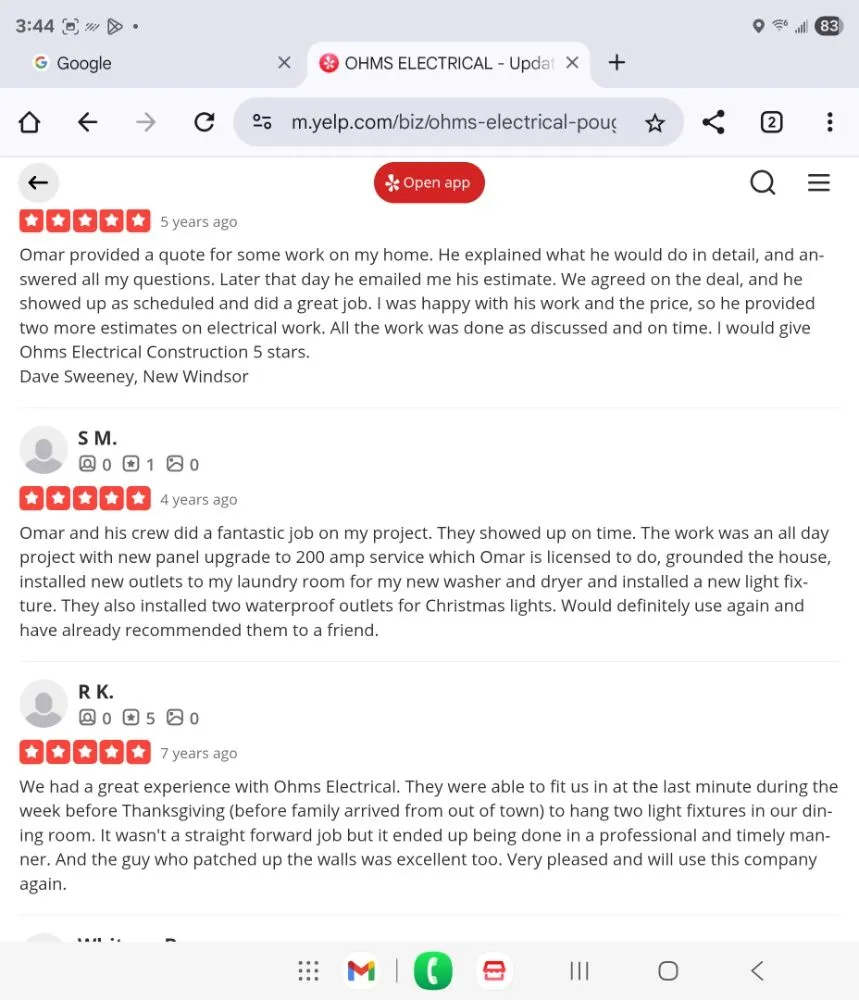 Slide of Ohms Electrical