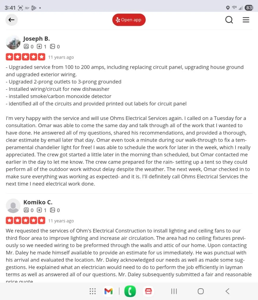 Slide of Ohms Electrical