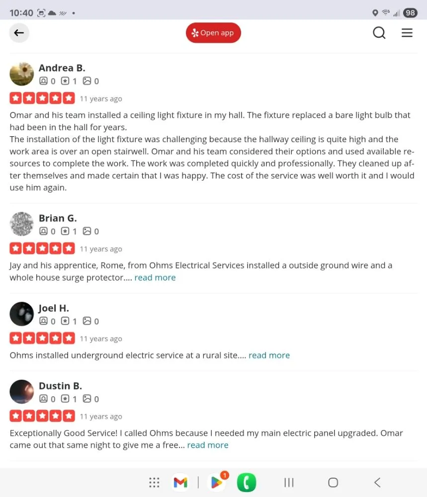 Licensed lighting installation in ,  by Ohms Electrical