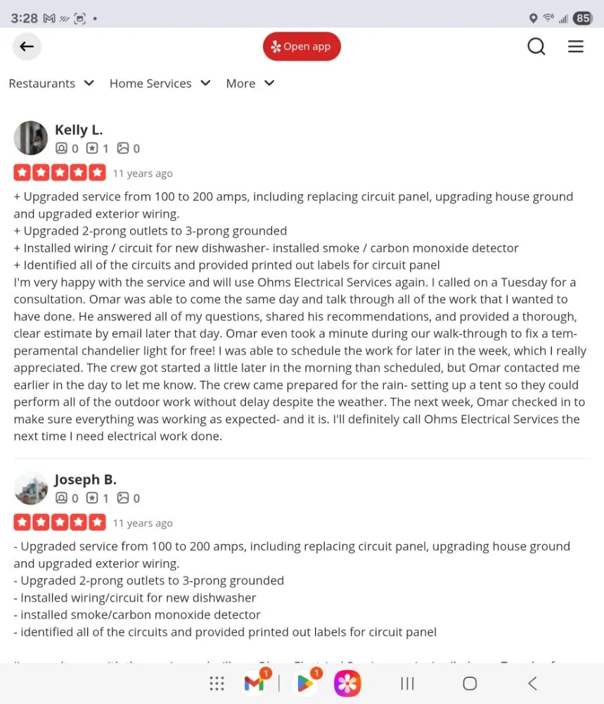 Slide of Ohms Electrical