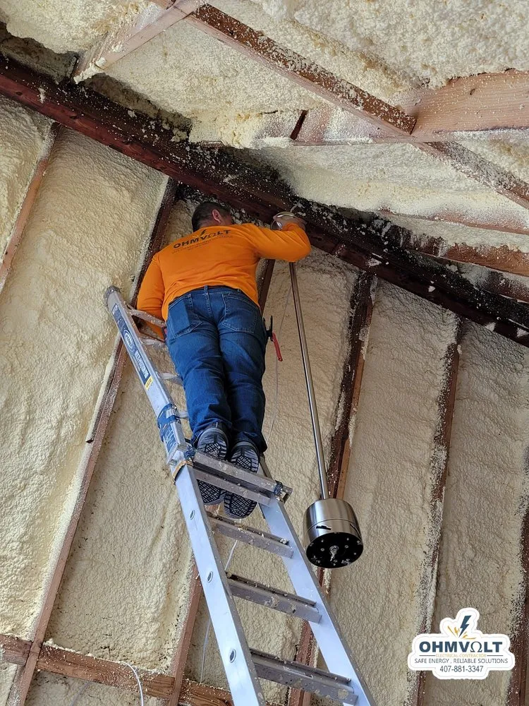 Professional electrician providing lighting installation in , 