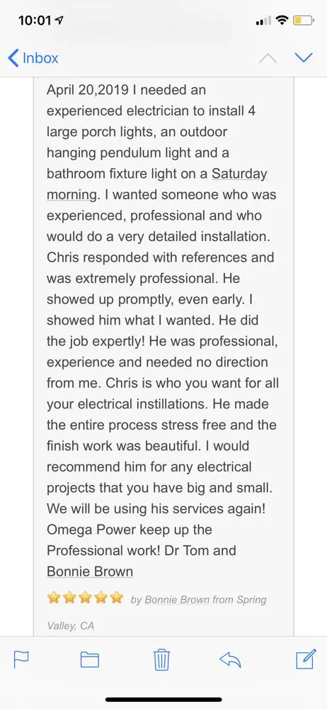 Slide of Omega Power Systems