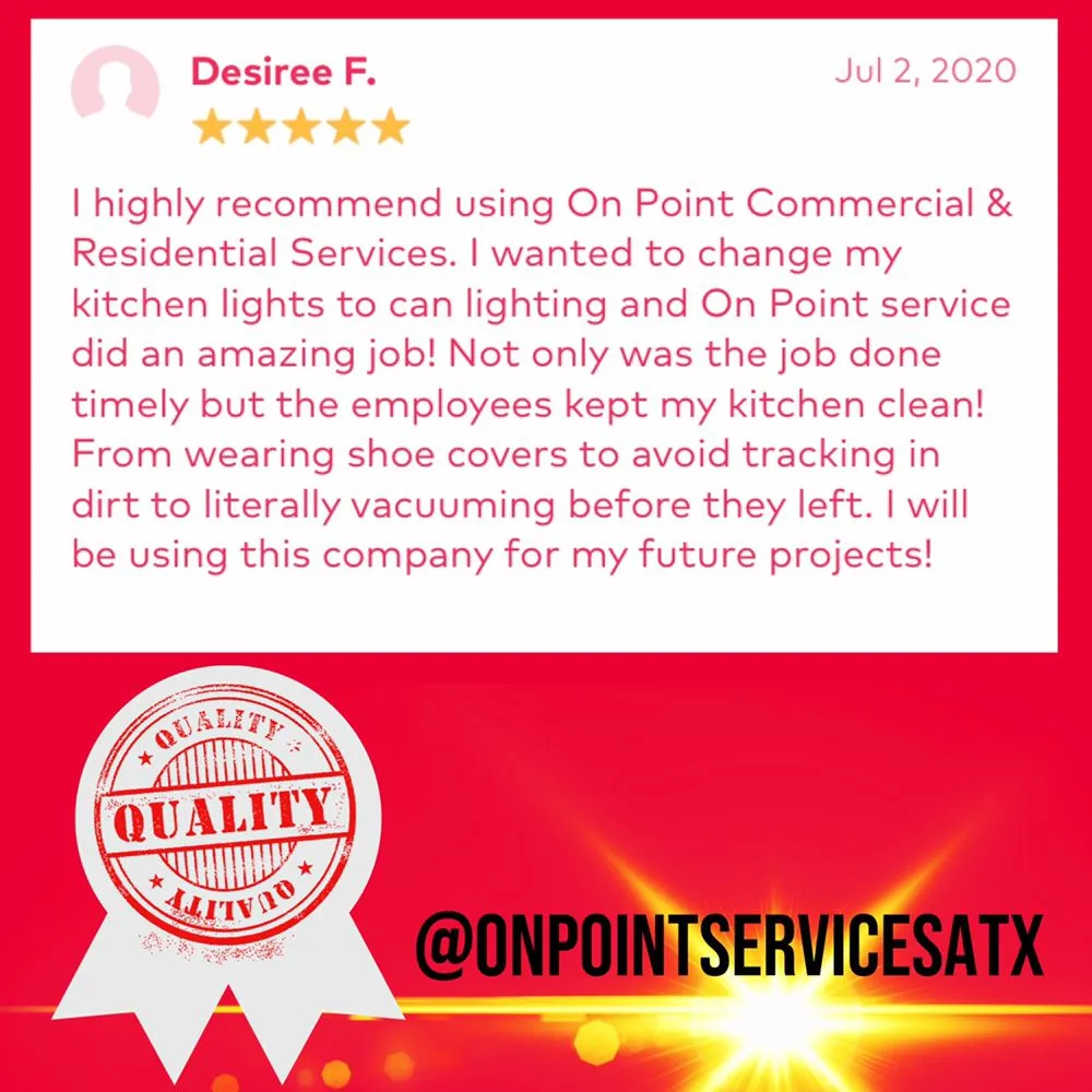 Slide of On Point Commercial and Residential Services