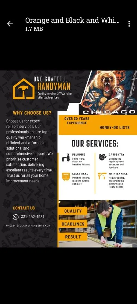 Slide of One Grateful Handyman