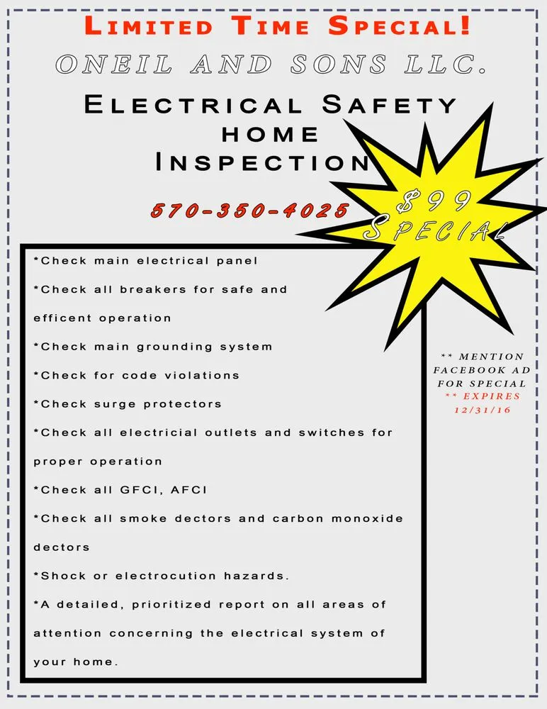 Affordable outlet and switch repair service in Kunkletown, PA - O'Neil & Sons