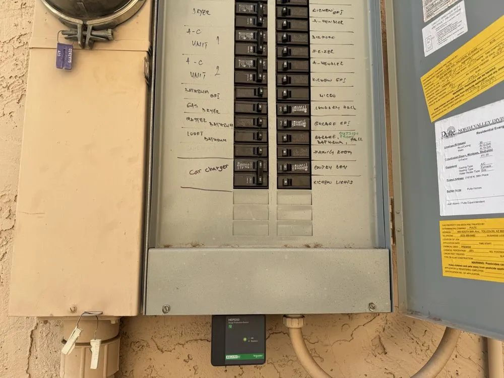 Certified electrician providing panel upgrade in Waddell, AZ - Orange Gator Electric