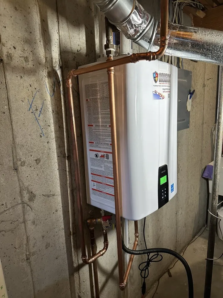 Slide of Origin Plumbing Heating Cooling Electrical