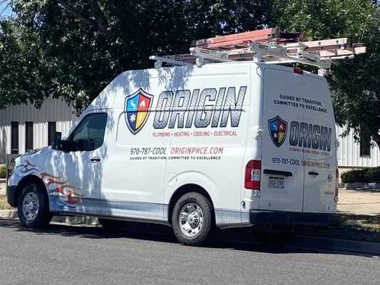 Origin Plumbing Heating Cooling Electrical Logo