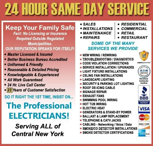 Professional panel upgrade experts serving Liverpool, NY - Palmer Electric