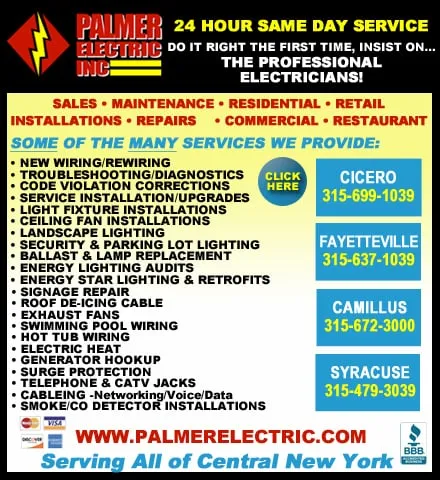 Reliable outlet and switch repair in Liverpool, NY by Palmer Electric