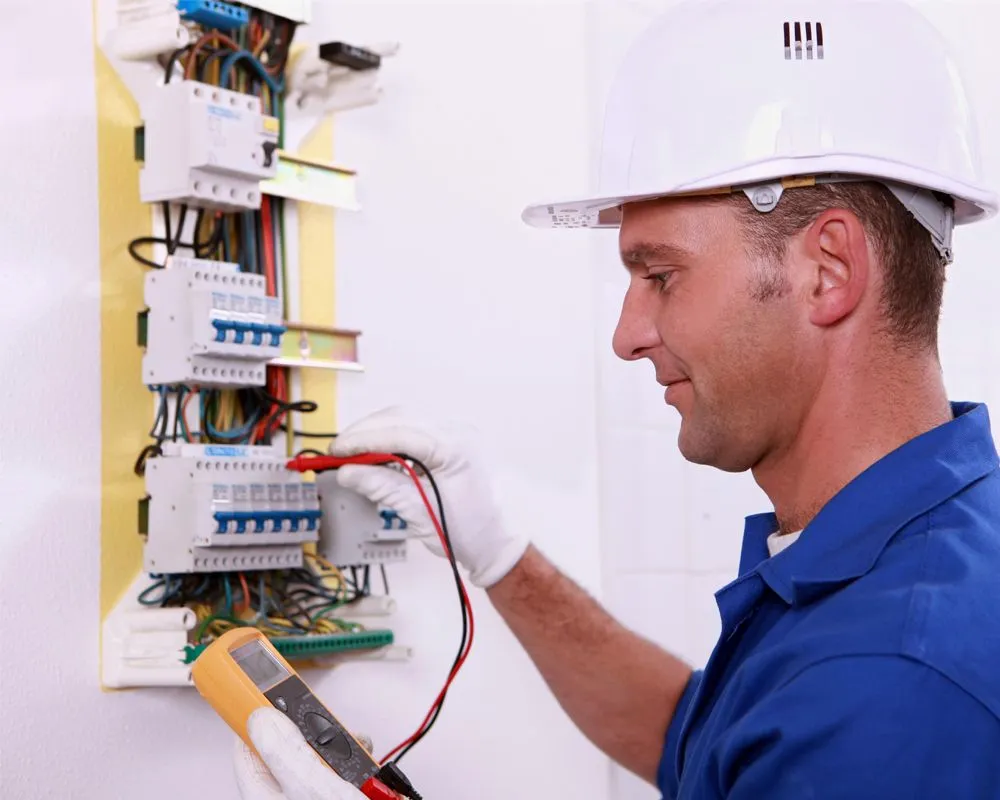 Licensed electrician providing panel upgrade in ,