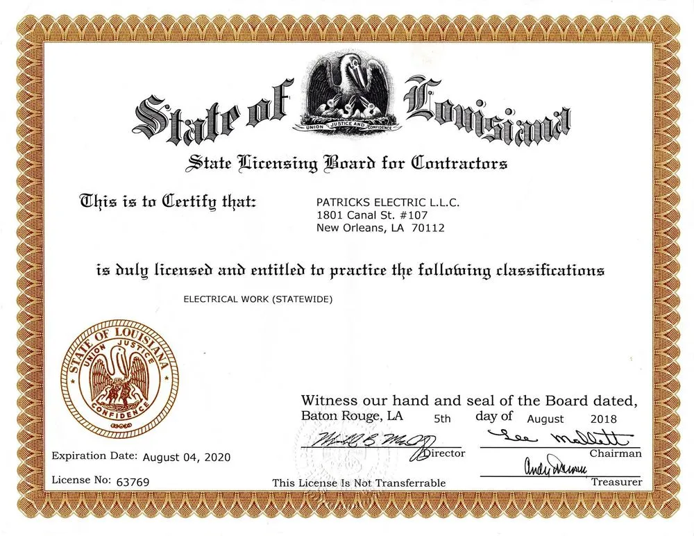 Slide of Patrick's Electric