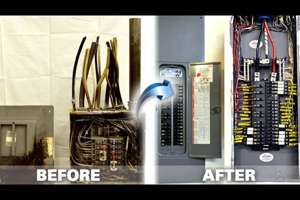Expert electrician providing panel upgrade in , 
