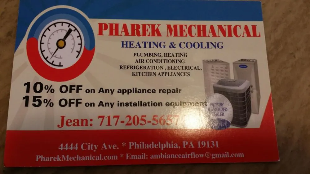 Slide of Pharek Mechanical LLC