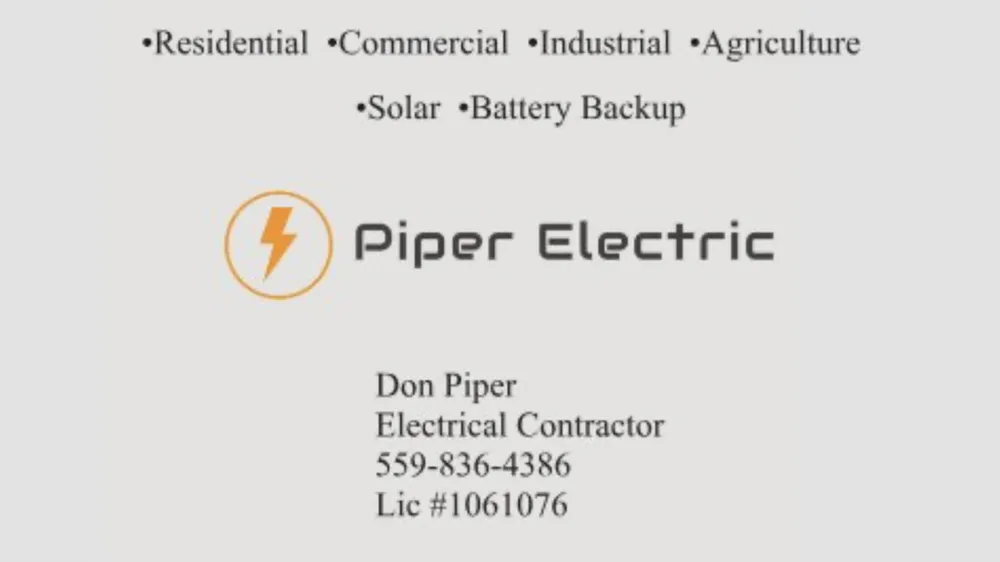 Slide of Piper Electric