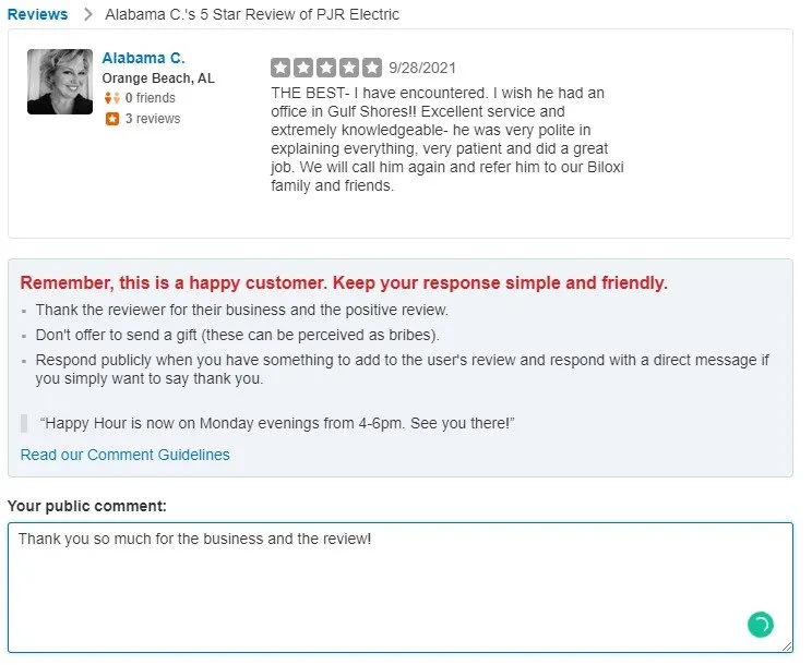 Slide of PJR Electric