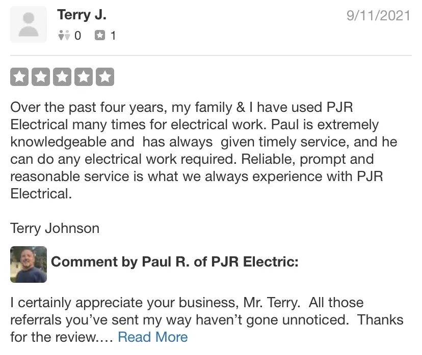 Slide of PJR Electric