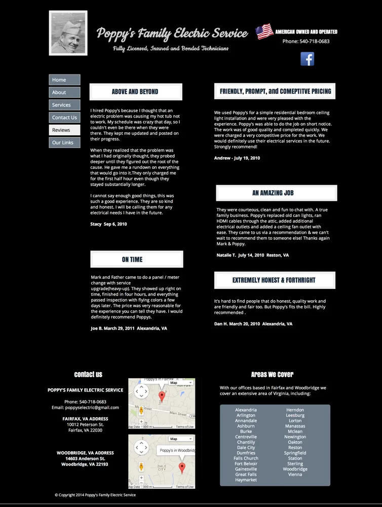 Slide of Poppy's Family Electric Service