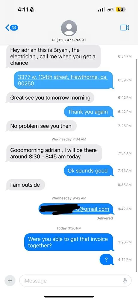 Slide of Portillo’s Electrical Service