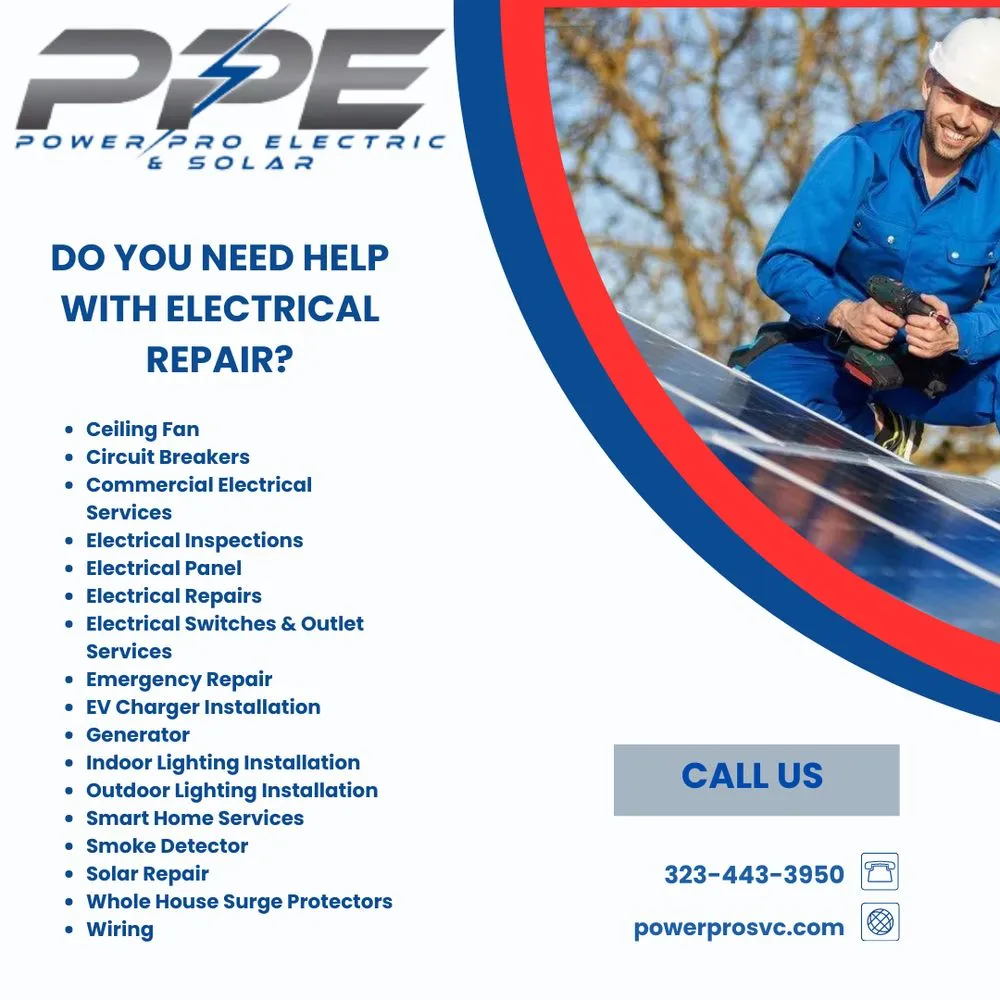 Slide of Power Pro Electric and Solar