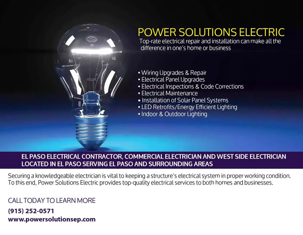 Slide of Power Solutions Electric