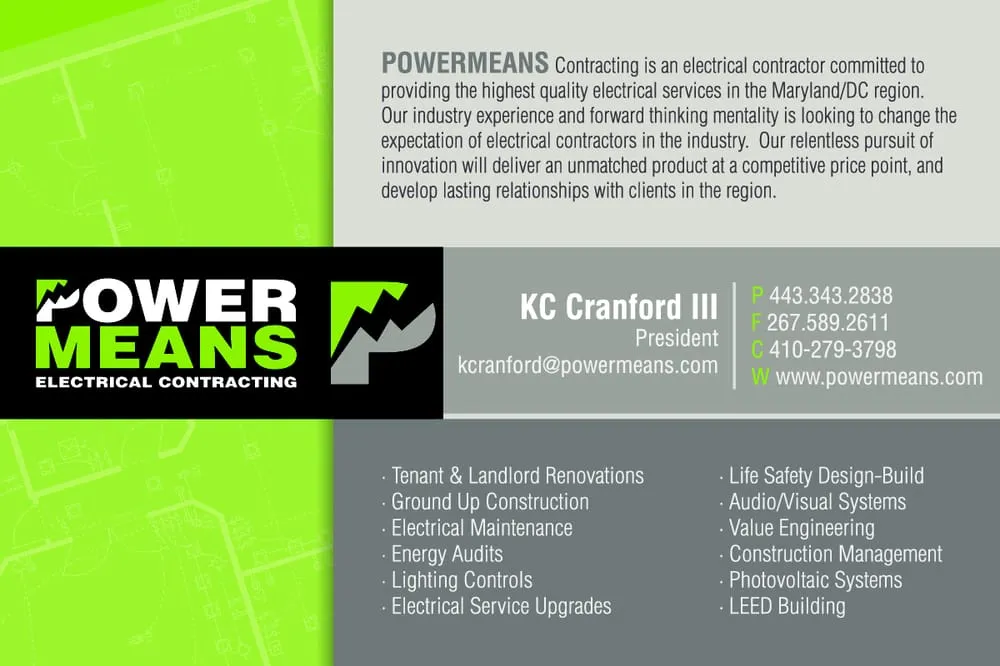 Slide of PowerMeans Electric