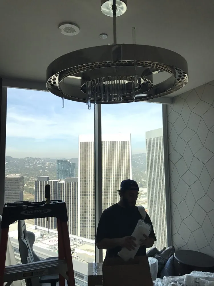 Professional electrician providing emergency electrical service in ,