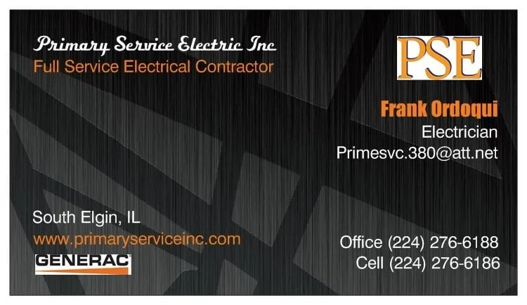 Slide of Primary Service Electric