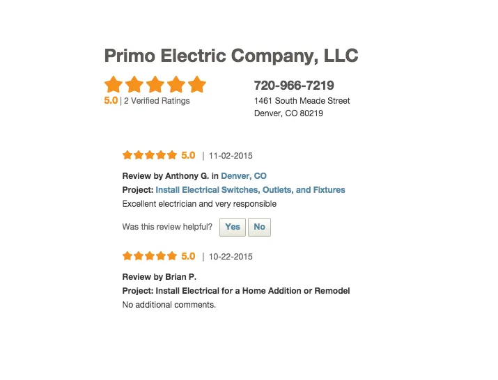 Slide of Primo Electric