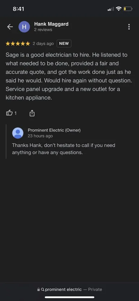 Slide of Prominent Electric