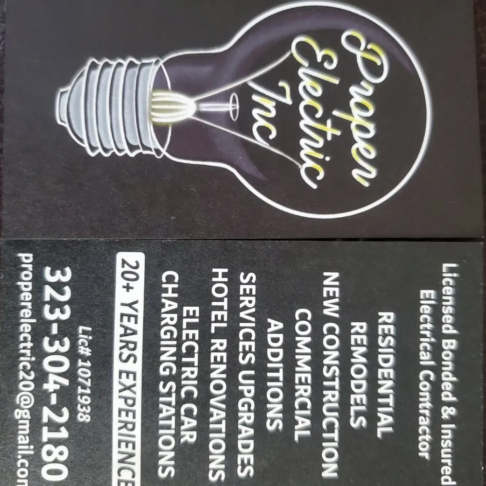 Slide of Proper Electric Inc.