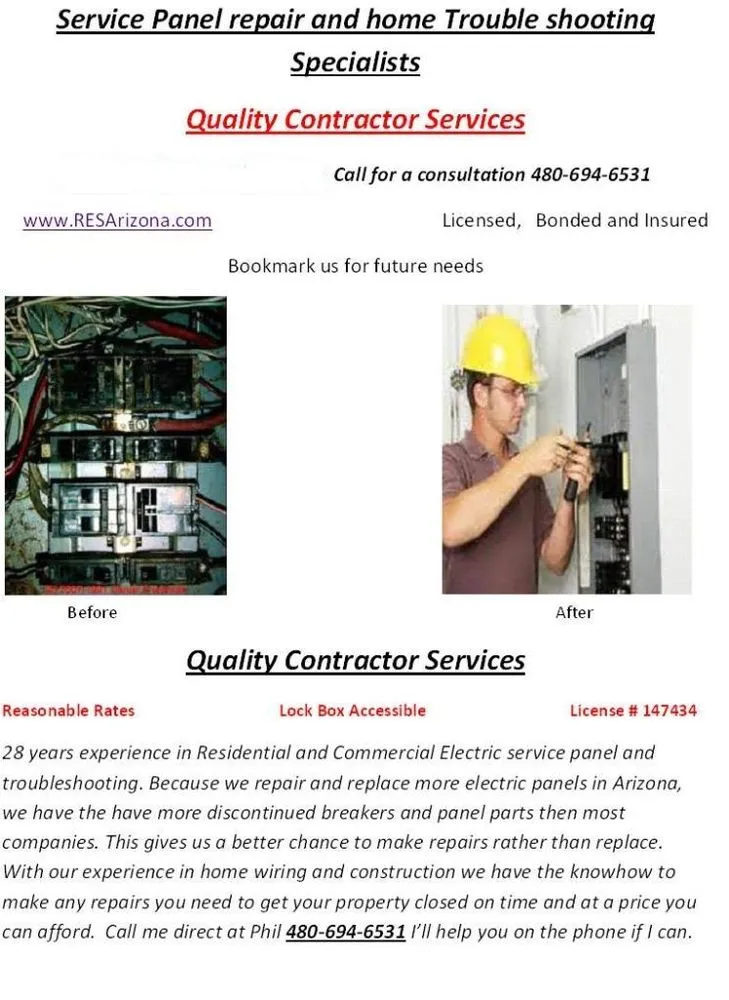 Certified electrical repair service in , - Quality Contractor Services