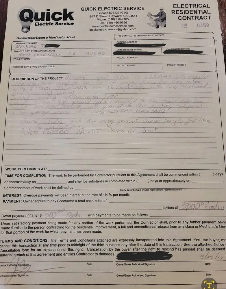 Licensed electrical service for homes in emergency electrical service,  by 