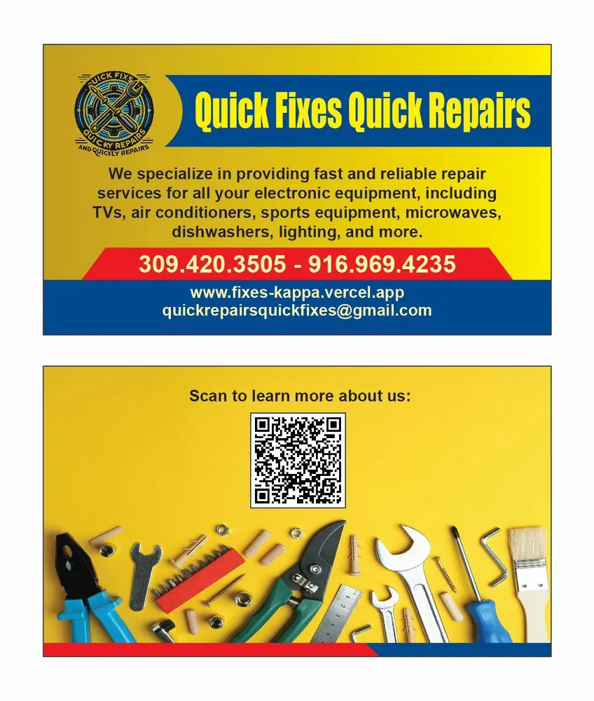 Slide of Quick Fixes & Repair