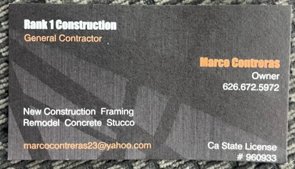 Slide of Rank 1 Construction