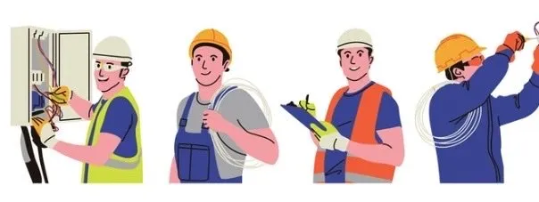 Professional electrical service for homes in lighting installation, by