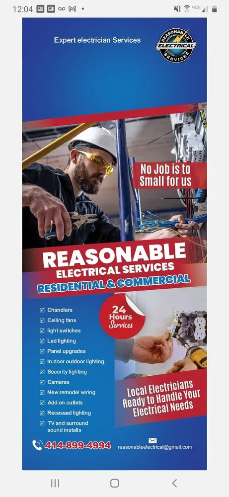 Slide of Reasonable Electrical Services