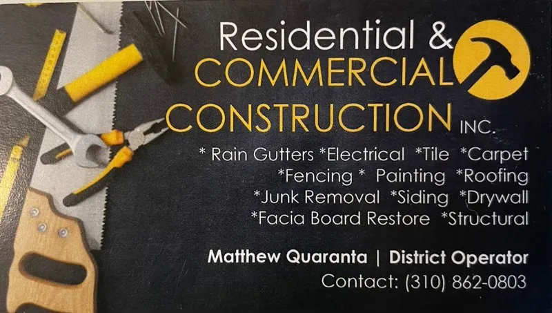 Slide of Residential And Commercial Construction