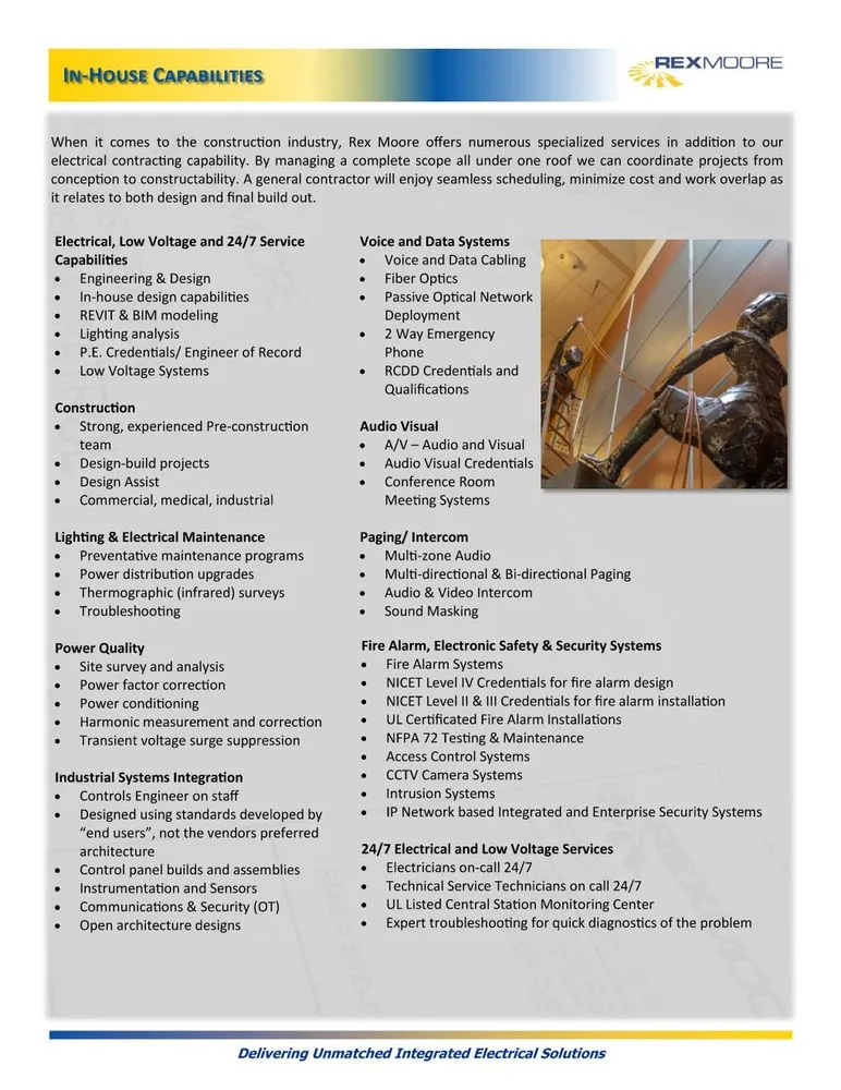 Slide of Rex Moore Electrical Contractors & Engineers
