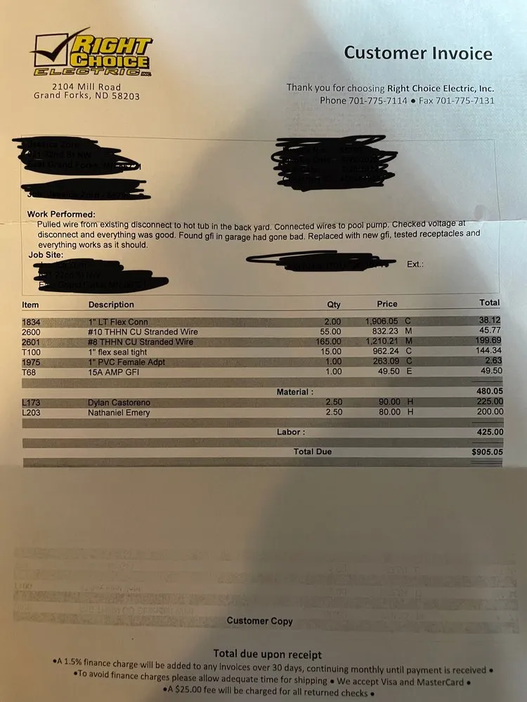 Slide of Right Choice Electric