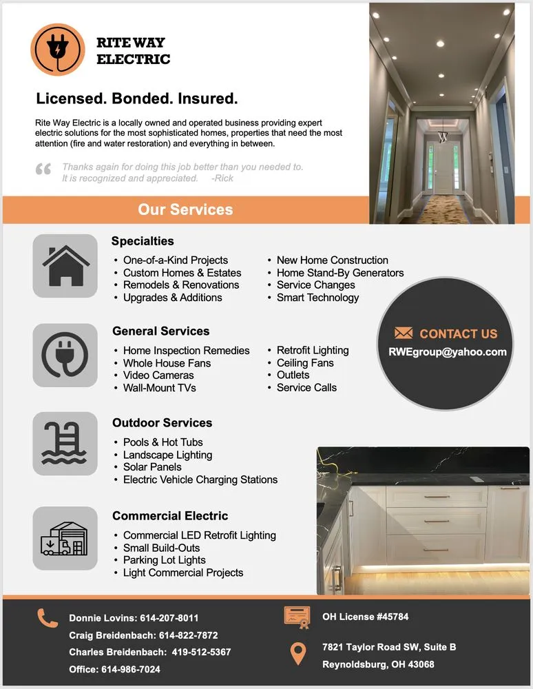 Slide of Rite Way Electric