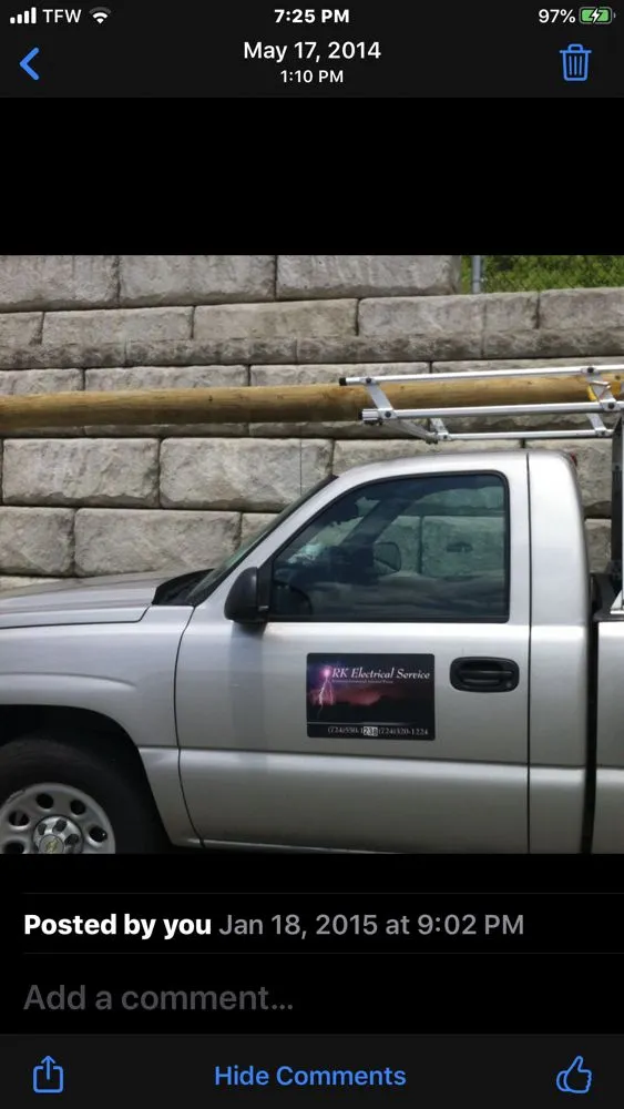 Slide of RK Electrical Service