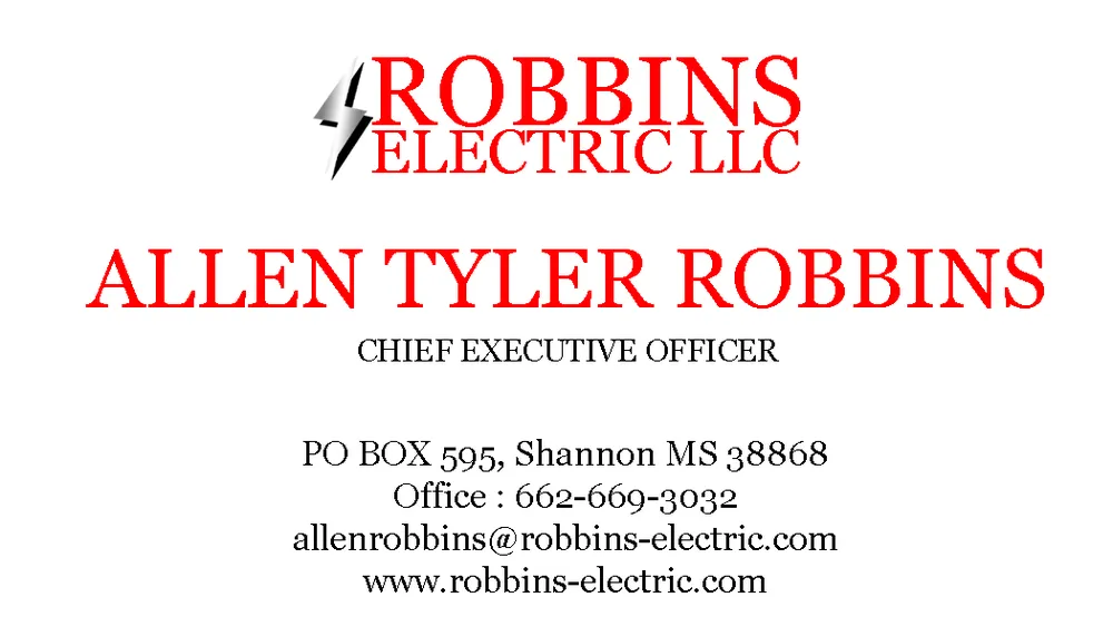 Slide of Robbins Electric