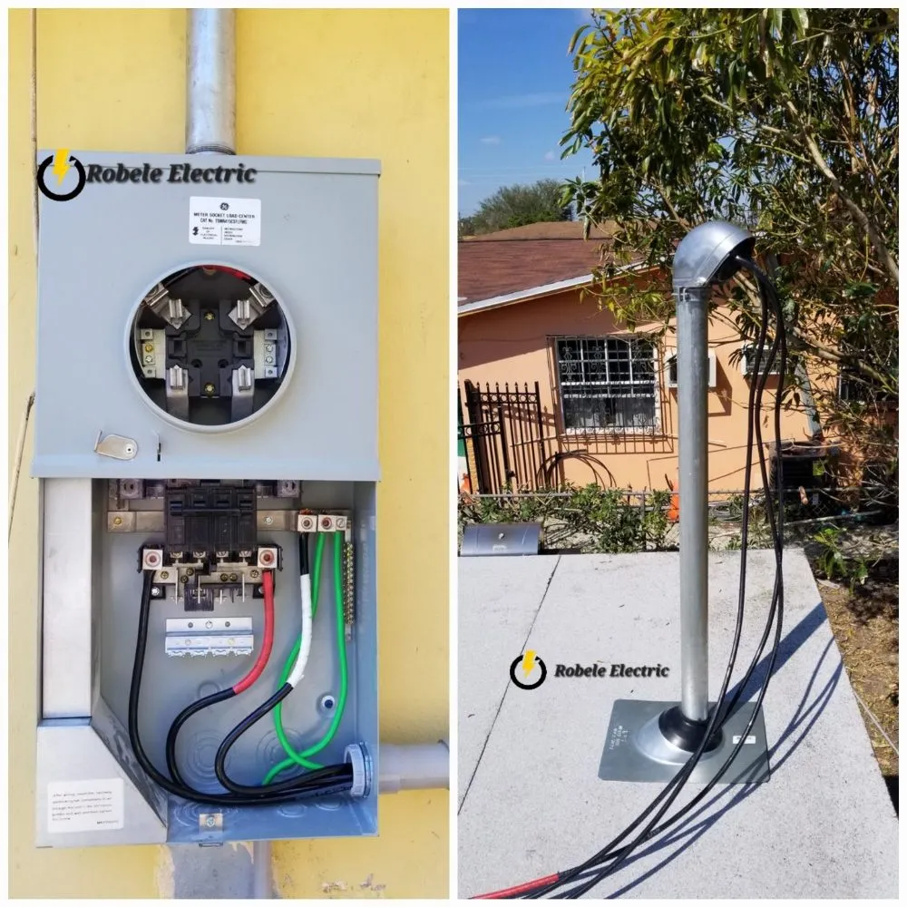 Professional electrician providing panel upgrade in Opa-locka, FL - Robele Electric