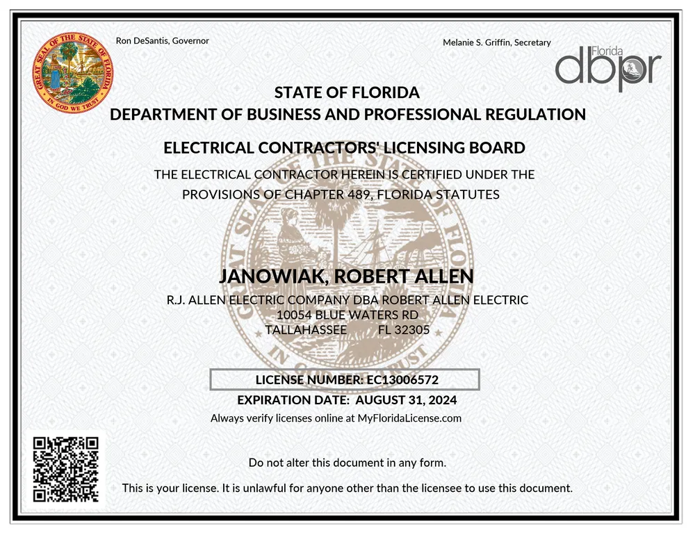 Slide of Robert Allen Electric