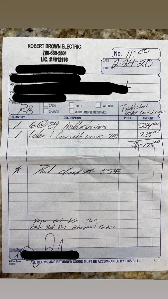 Slide of Robert Brown Electric