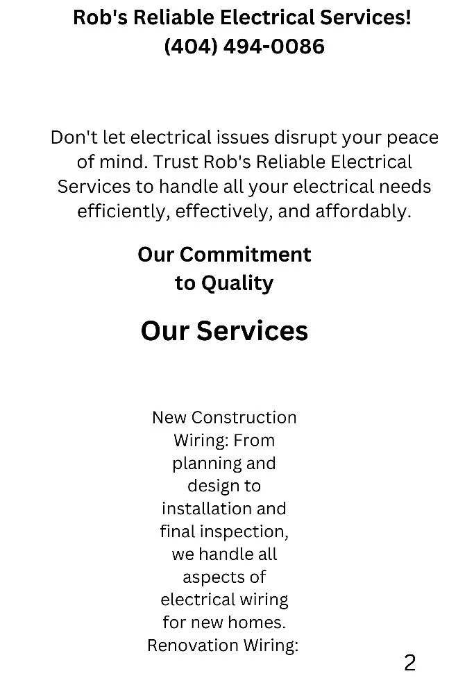 Slide of Rob's Electrical Design