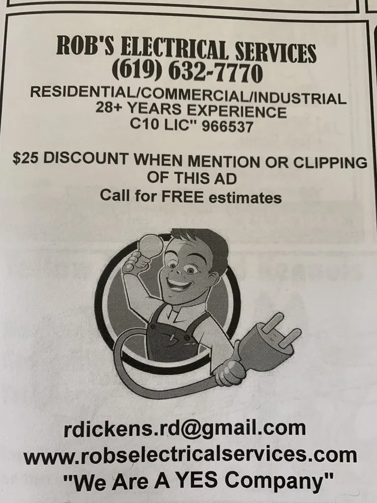 Slide of Rob's Electrical Services