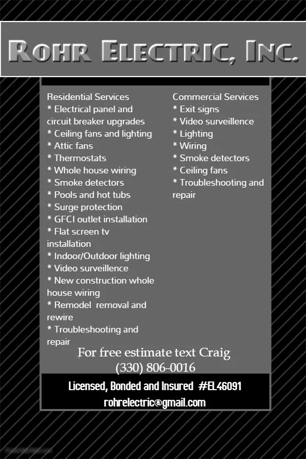 Slide of Rohr Electric
